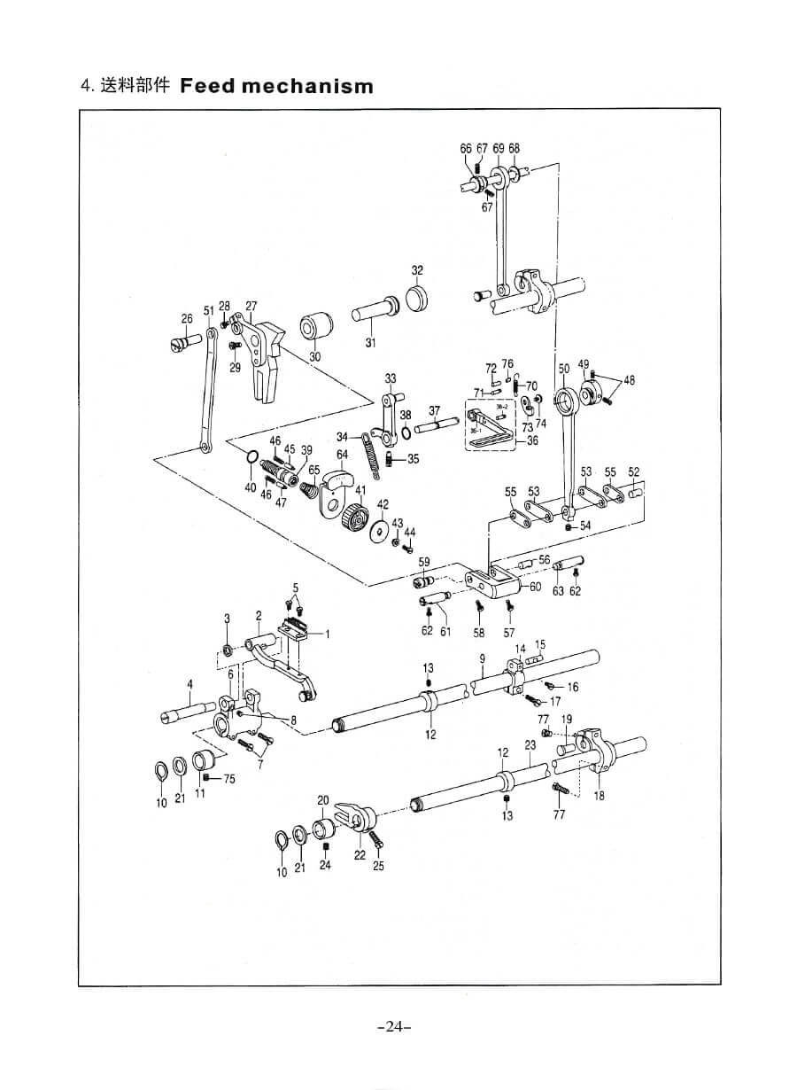 0303D,6202D同步车系列使用说明书及零件手册